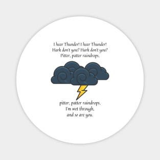 Pitter Patter Raindrops nursery rhyme (Hark Version) Magnet